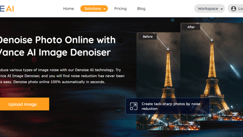 How to denoise photo online with Vance AI Image Denoiser