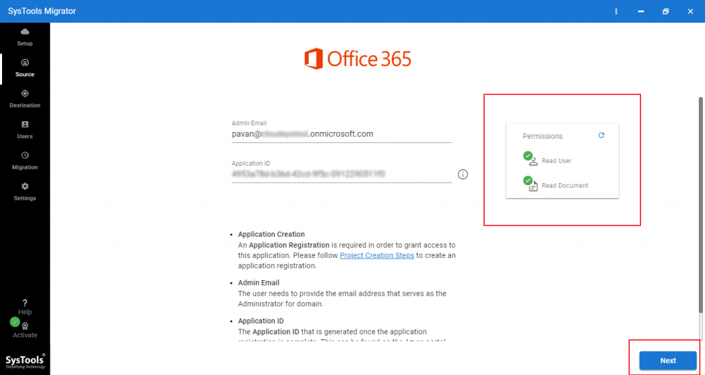 Launch the tool and select Office 365 3