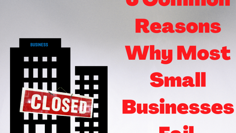 6 Common Reasons Why Most Small Businesses Fail