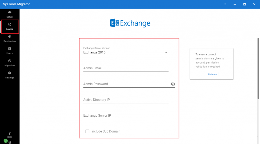 Exchange Admin ID