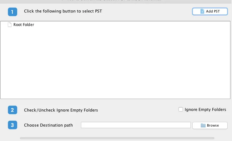 Convert any PST files to MSG format in any MAC OS